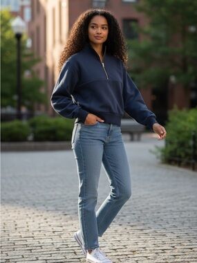 Gold Hinge Stone Navy LuxeSoft Lounge Quarter Zip – Size XS (NWT)
